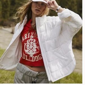 Free People Pippa Packable Puffer Jacket White Size XS NWT